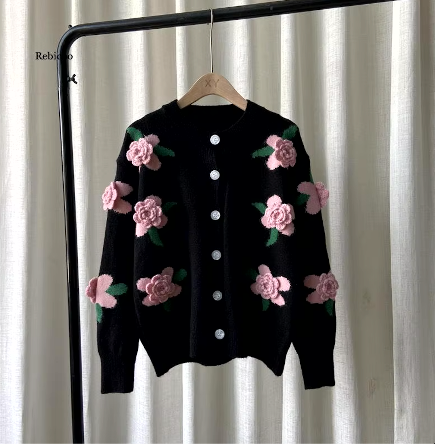 ROSI rose knitted cardigan