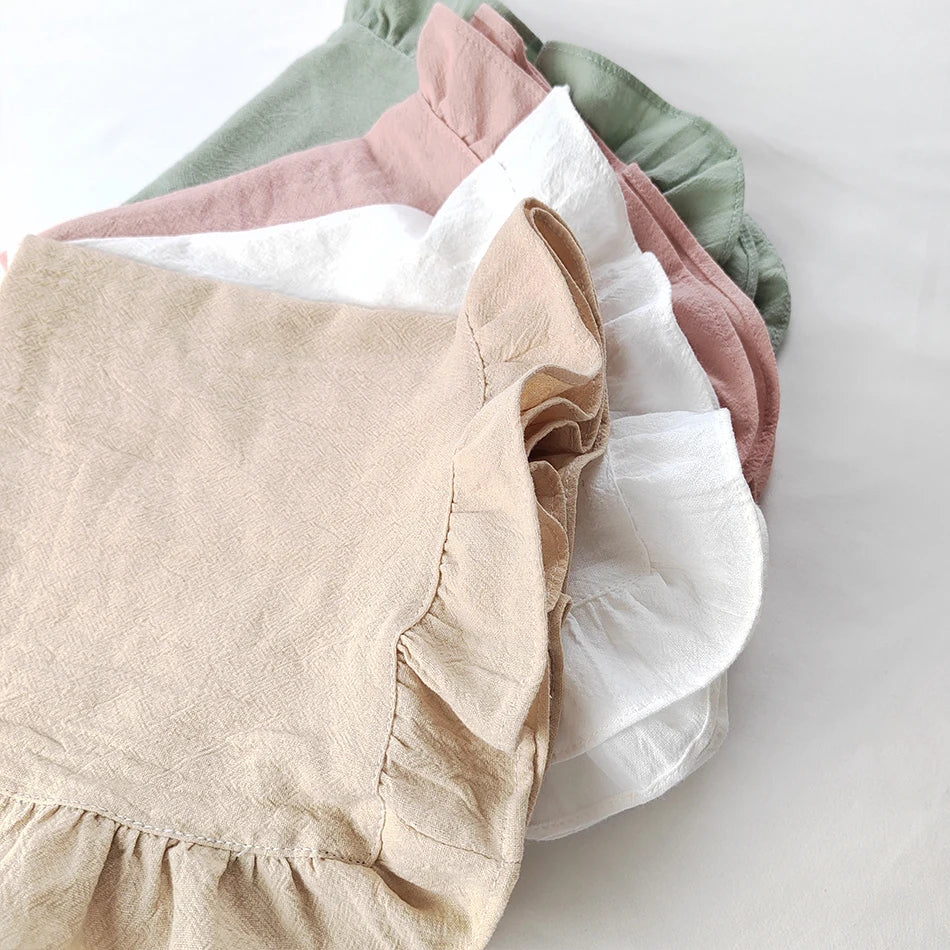 THEA 4x Ruffled Fabric Napkins I Placemats