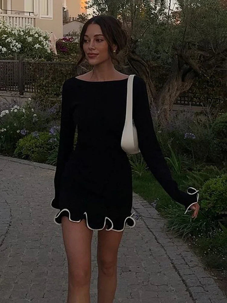 SOPHIE Rüschen Strickkleid