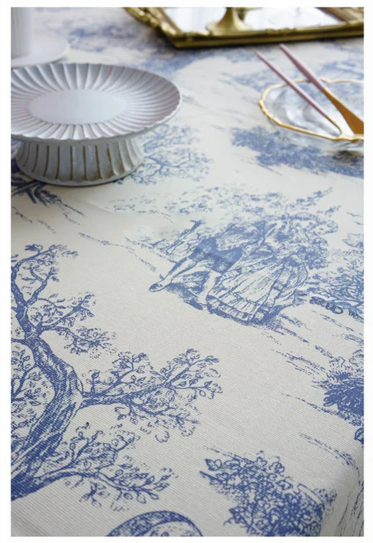 MARGHARETE Toile de Jouy tablecloth