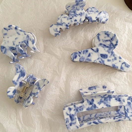CAROLIN hair clip Toile de Jouy 