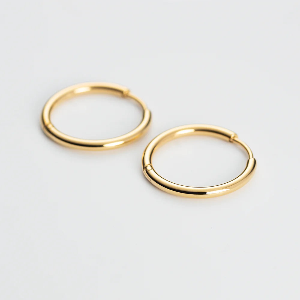 RAMONA 18 carat gold-plated hoop earrings