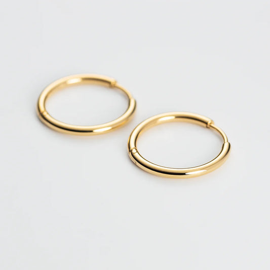 RAMONA 18 carat gold-plated hoop earrings