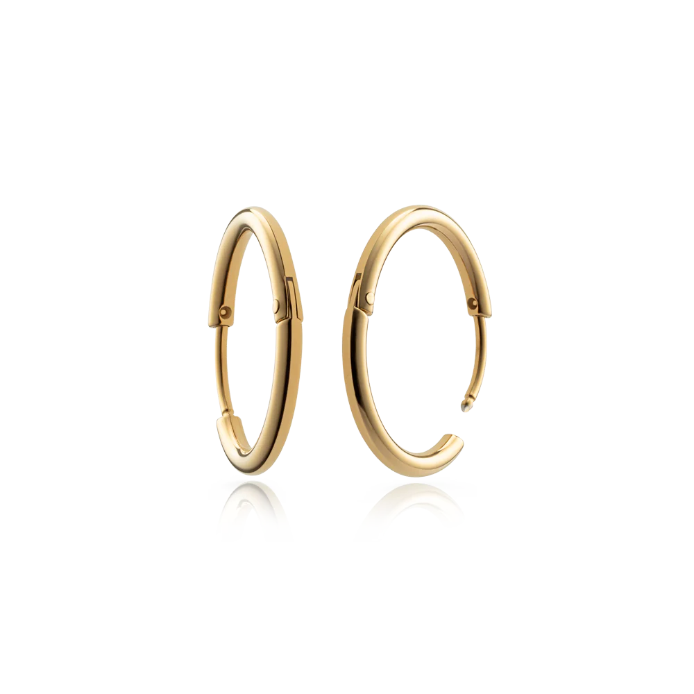 RAMONA 18 carat gold-plated hoop earrings