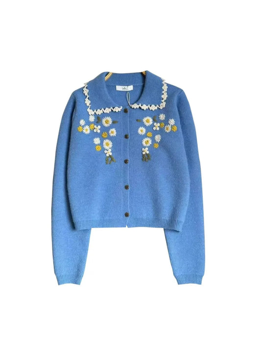 MARION bestickte Strickjacke