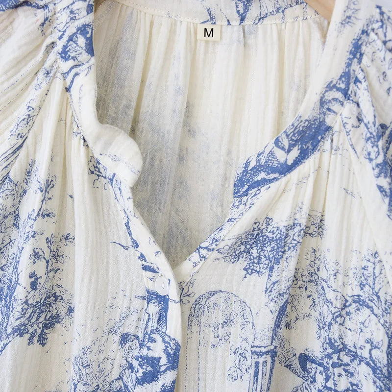 VIKTORIA Toile de Jouy nightdress I blouse dress