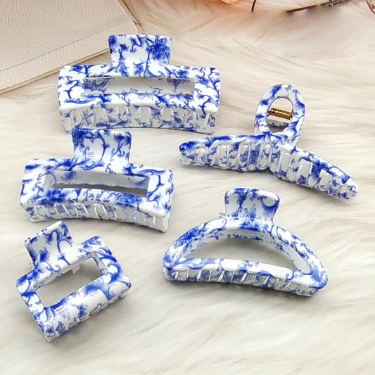 MARTINA hair clip Toile de Jouy 