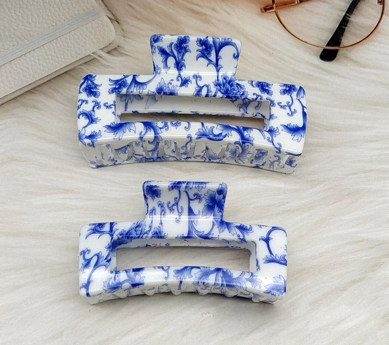 MARTINA hair clip Toile de Jouy 