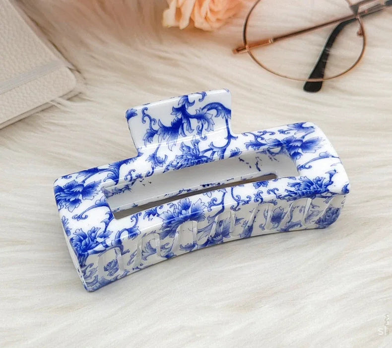 MARTINA hair clip Toile de Jouy 
